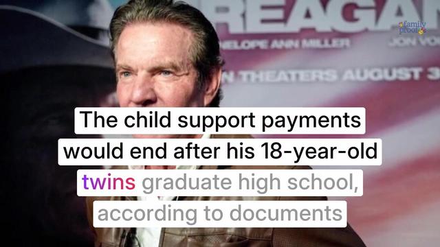 Dennis Quaid Files to Stop Monthly Child Support to Ex-Wife After Kids' High School Graduations
