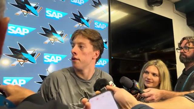 Graf Gives Credit to Thomas Speer for Celebrini OT Goal | Sharks vs. Mammoth Post-Game (11.18.25)