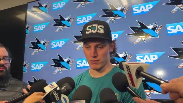 Gaudette on GWG, Ostapchuk's Growth, Fun His Line Has | Sharks vs. Blues Post-Game (3.30.26)