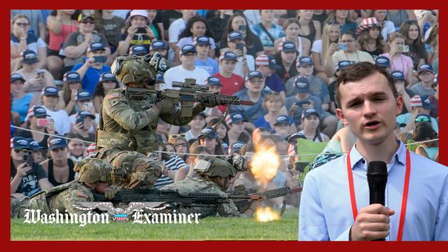 Parade attendees tell who they are there for: Army or Trump