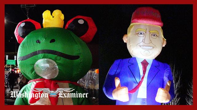 Battle of the inflatables: Portland ICE protests brings out streamers en mass