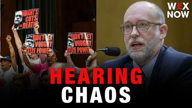 OMB Director Russ Vought interrupted by protesters during opening statement