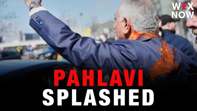 WATCH: Reza Pahlavi attacked with mystery liquid