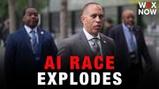 Jeffries calls on Johnson to cancel break and keep House in Washington to tackle AI