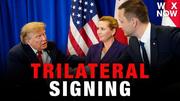 Donald Trump in a Trilateral Signing Event with Greenland and Denmark