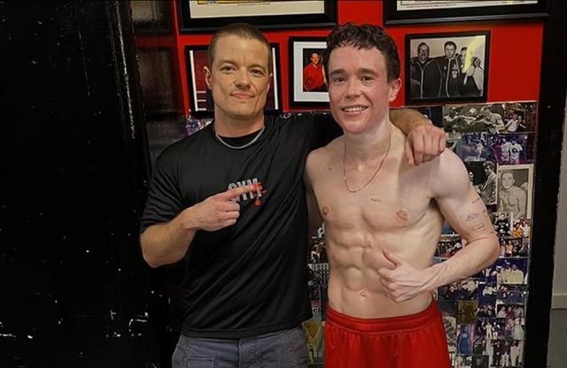 Elliot Page shows off ripped physique after boxing workout