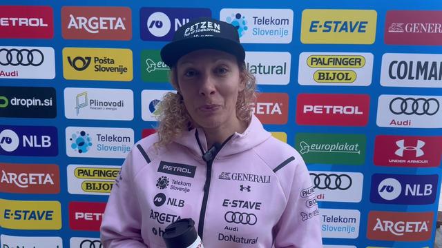 Ilka Štuhec le štiri stotinke za Lindsey Vonn in stopničkami: 