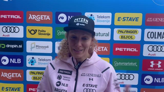 Ilka Štuhec le štiri stotinke za Lindsey Vonn in stopničkami: 