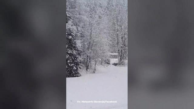 Obilno sneženje v tem delu Slovenije, pričakujejo 20 centimetrov snega