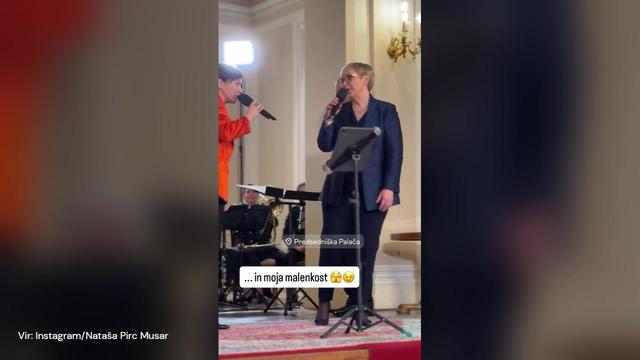 Nataša Pirc Musar zapela pesem Elde Viler