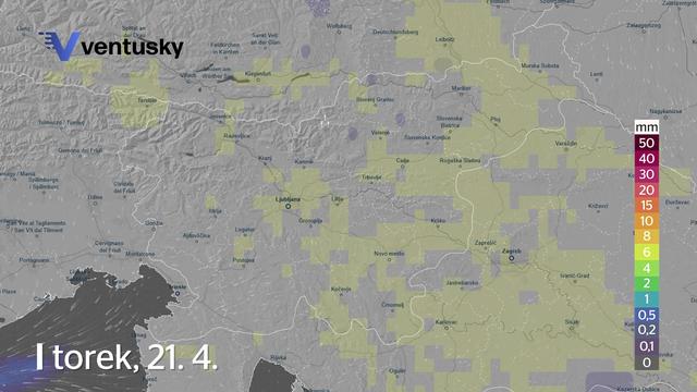 Izrazito poslabšanje vremena: toliko padavin lahko pričakujemo #animacija