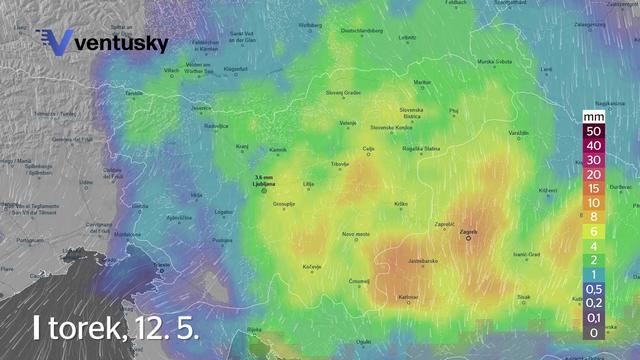 Burno vremensko dogajanje na slovenski obali: padala je toča #animacija