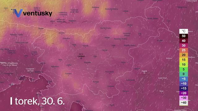 Pripravite se: vročina ne bo popuščala, mogoče tudi nevihte #animacija