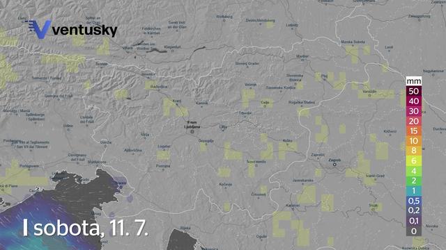 Znano je, kje v Sloveniji lahko v soboto nastane največ neviht