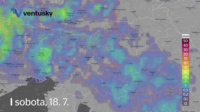 Burno vremensko dogajanje, izdano oranžno opozorilo: popoldne bo klestila debela toča #animacija