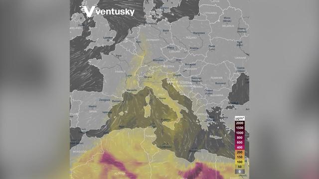 Arso z opozorilom: puščavski pesek prinesel tudi slabši zrak #animacija