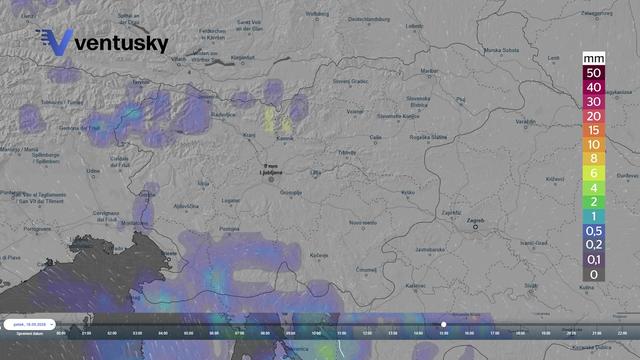 Nad Slovenijo dež in nevihte, en del bo še posebej na udaru #animacija