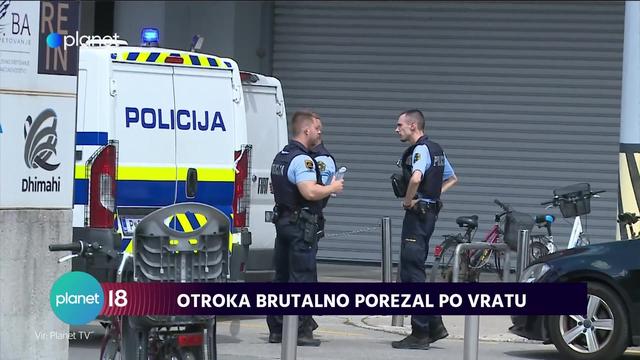 Incident v Ljubljani: moški z nožem močno porezal otroka, policija razširila preiskavo