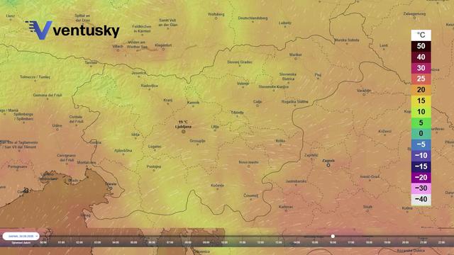 V Srbiji prvi sneg, v slovenski Sibiriji dve stopinji pod lediščem