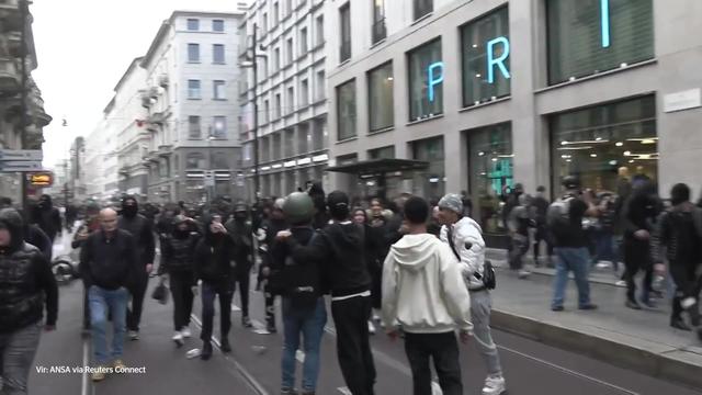 Kaos na milanskih ulicah: izgredniki opustošili številne izložbe in trgovine