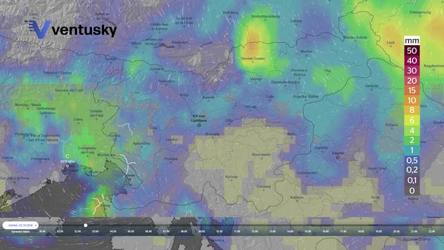 V tem delu Slovenije bo padavin največ #animacija