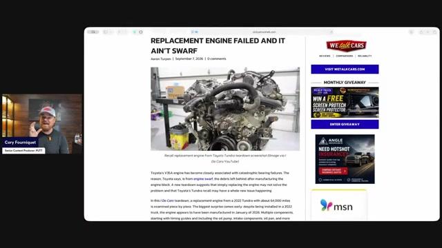 Tundra Replacement Engine Teardown Reveals a New Problem
