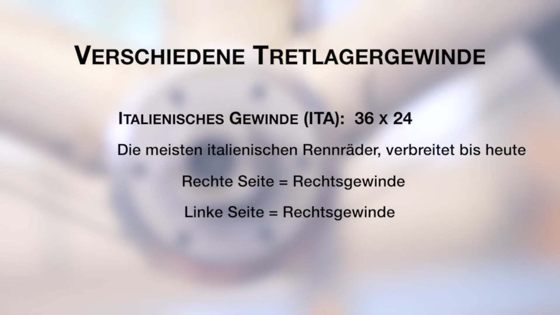 Tretlager demontieren, warten und einstellen am Vintage-Renner